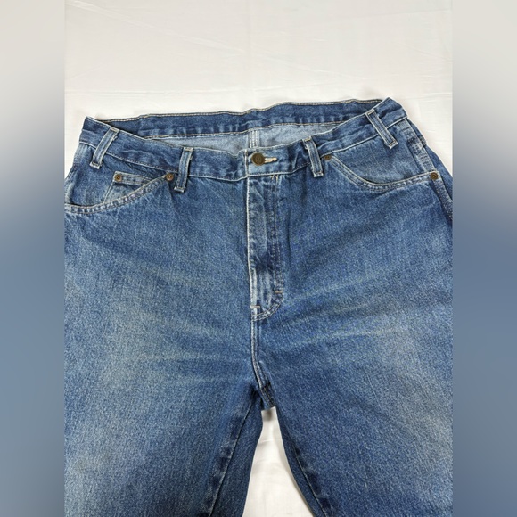 Dickies Carpenter Jeans 36x30 Blue Utility Workwear Hammer Loop Denim Relaxed - Picture 3 of 7